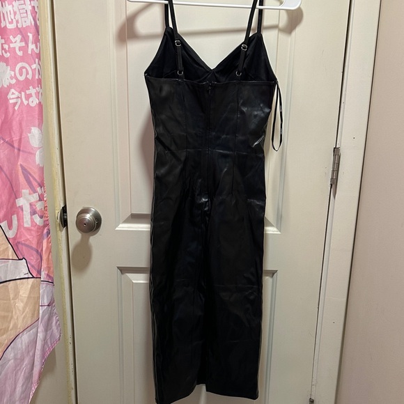 Forever 21 Black Faux Leather Dress - Picture 2 of 3